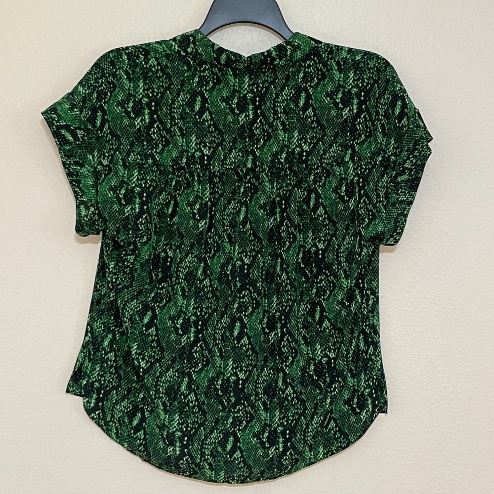 Veronica Beard Merci Python Print Silk Blouse Siz… - image 6